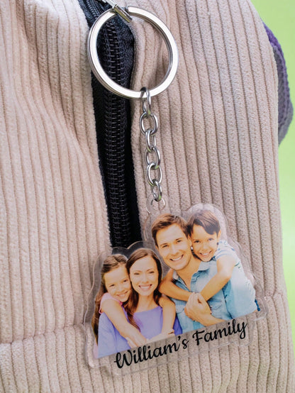 LICVIC Custom Photo Keychain, Personalized Acrylic Key Chain, Customized Bag Charm, Customizable Picture Keychain, Birthday, Anniversary, Valentine's Day, Drive Keychain