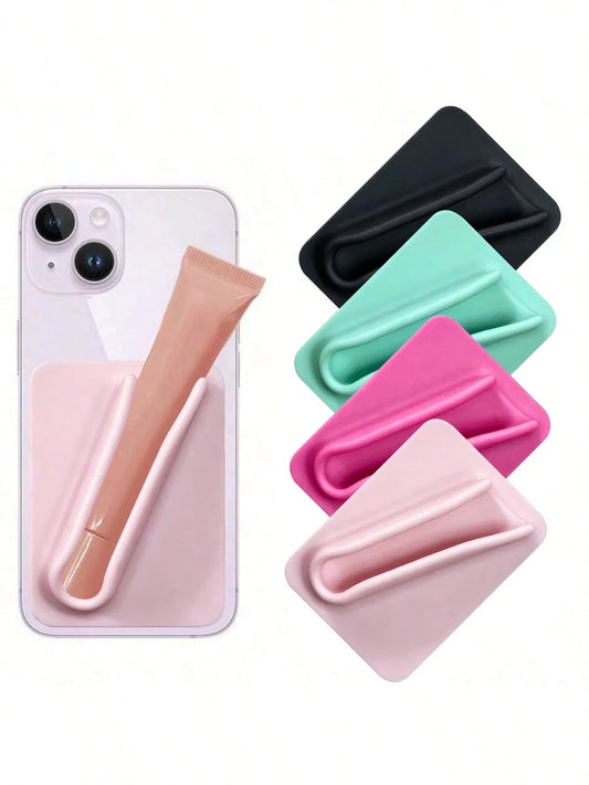 Lipstick Holder, Compatible With Various Lip Balms, Lipsticks, Lip Glosses; Flexible Silicone Clamping Slots, Lightweight And Portable, Suitable For Commuting And Travel, Can Organize And Store Variou
