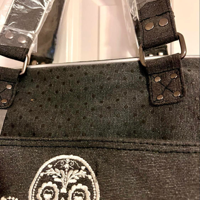 Loungefly - Denim Cotton Canvas Floral Sugar Skull Duffle Handbag