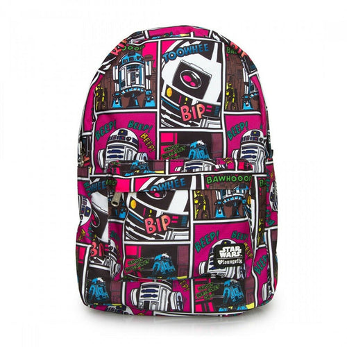 Loungefly x Star Wars - R2D2 Comics Manga School Nylon Backpack STBK0036