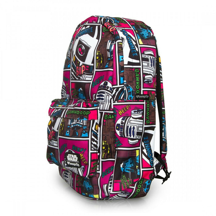 Loungefly x Star Wars - R2D2 Comics Manga School Nylon Backpack STBK0036