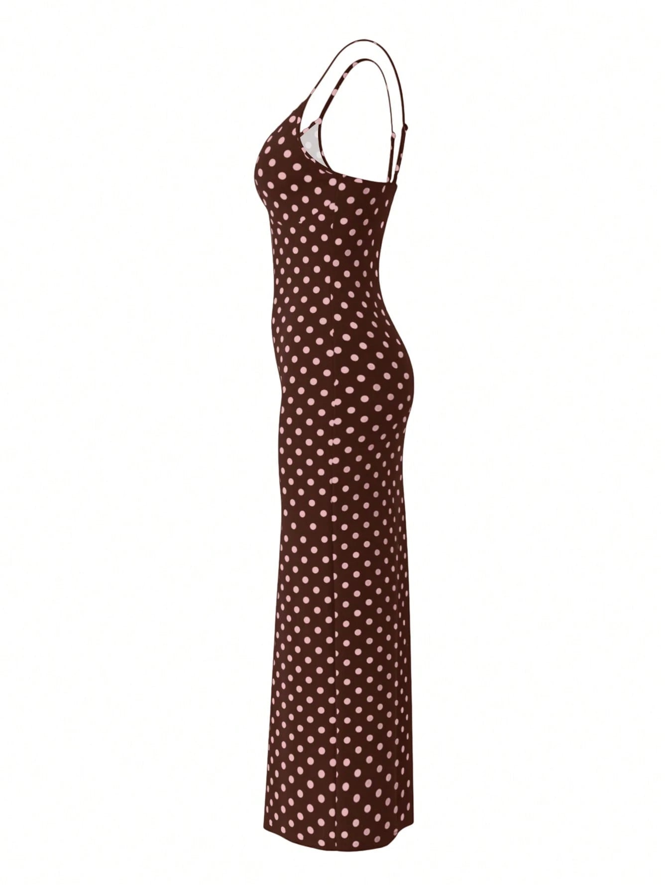 LovelyWholesale Women's Sexy Lace Trim V-Neck Adjustable Strap Fitted Long Summer Dress Elegant
