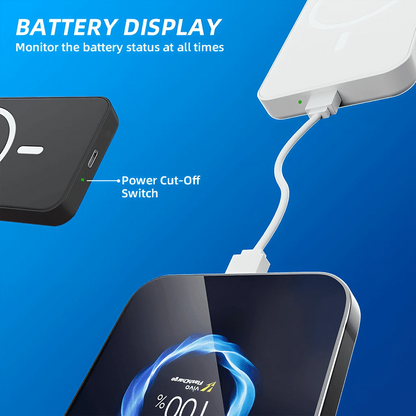 Low Profile 5000mAh MagSafe Compatible Magnetic Wireless Portable Charger 15W Wireless Inductive Charging 22.5W Wired Fast Power Bank For IPhone 17 16 Pro Max 15 Pro 14 Pro Max 13 Pro 12 Pro Max Pro