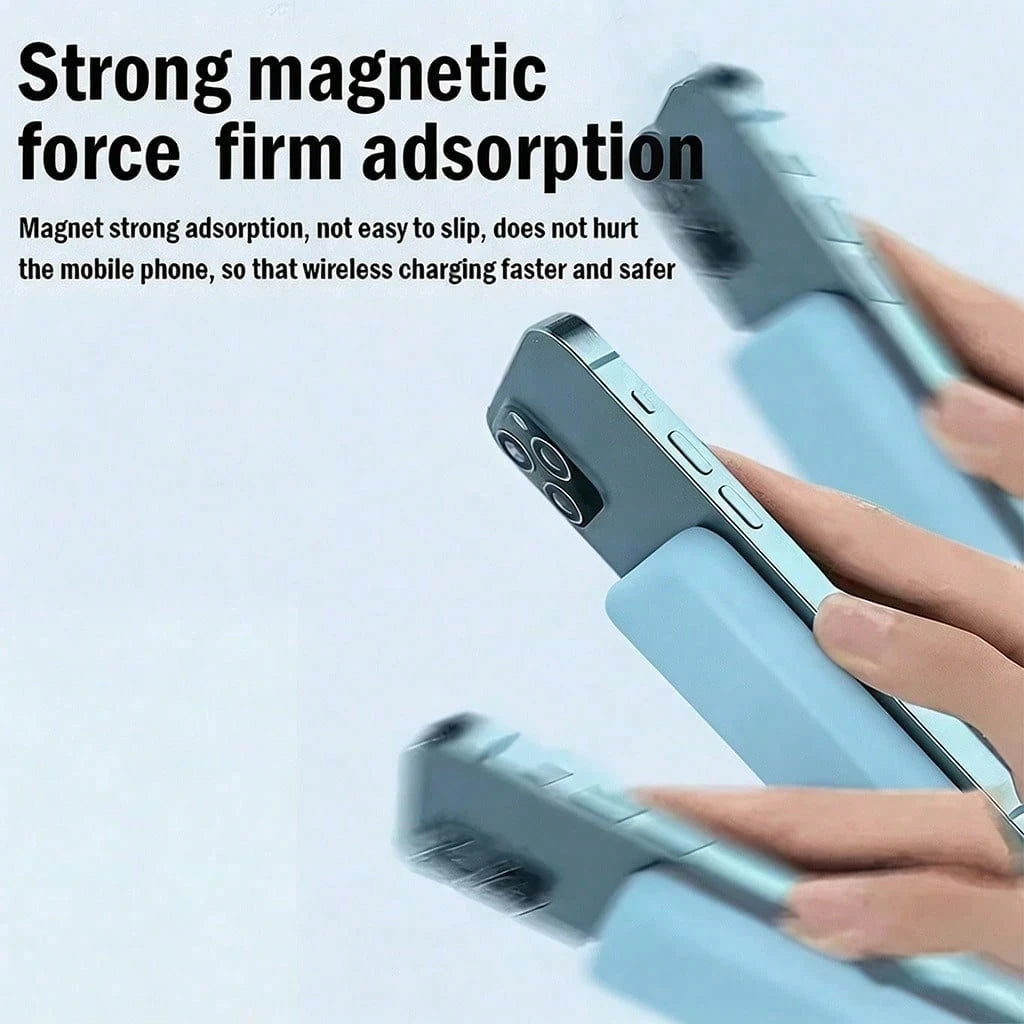 Low Profile 5000mAh MagSafe Compatible Magnetic Wireless Portable Charger 15W Wireless Inductive Charging 22.5W Wired Fast Power Bank For IPhone 17 16 Pro Max 15 Pro 14 Pro Max 13 Pro 12 Pro Max Pro