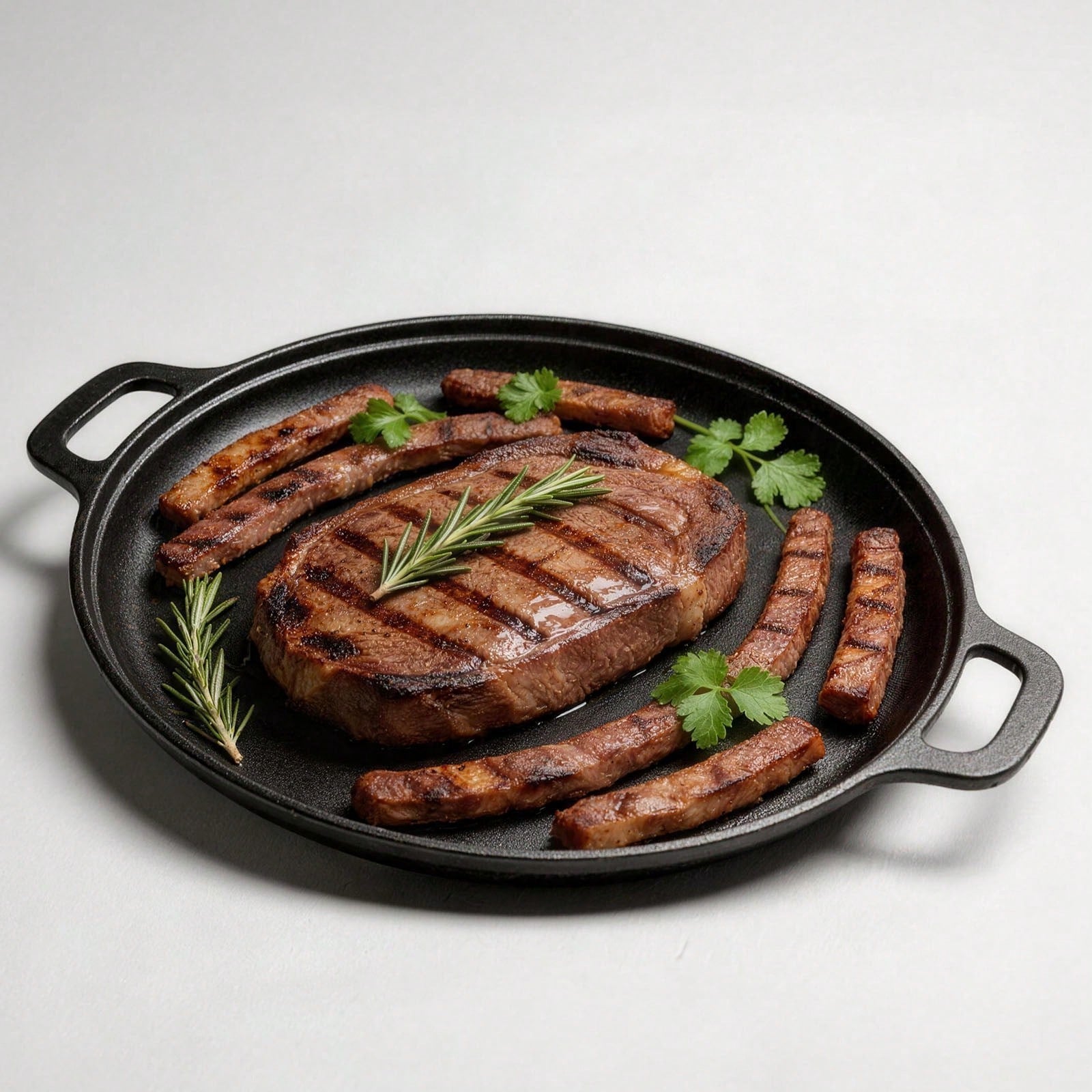 LugoBox 1pc Cast Iron Grill Pan, Pre-Seasoned 11.02 Inch Skillet With Dual Large Loop Handles, Kitchen Gadgets For Pizza Lovers Kitchen Accessories Kitchen Accessories