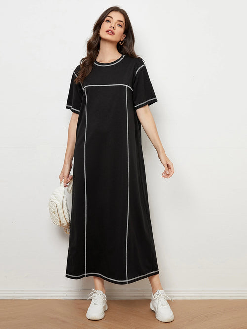 LUNE Stitch Trim Tee Dress