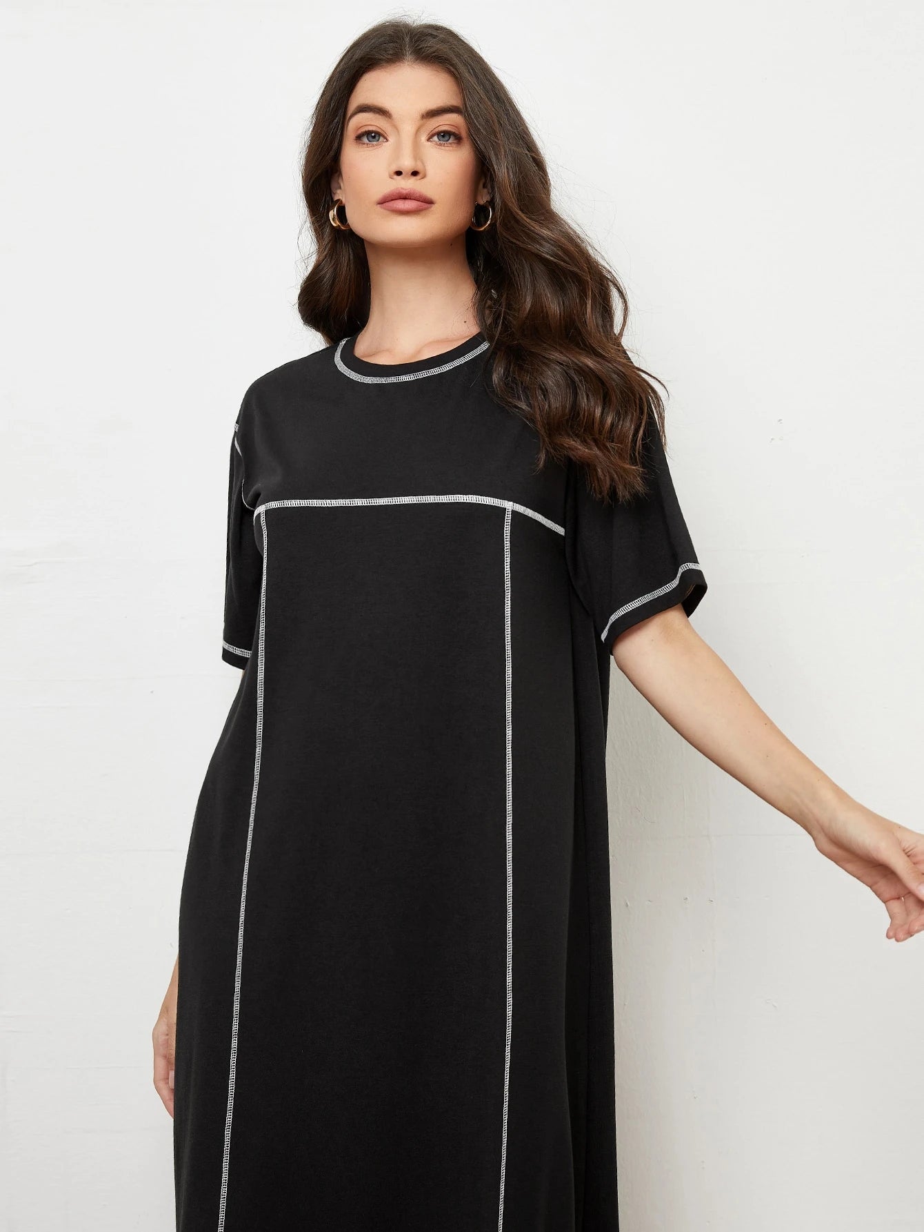 LUNE Stitch Trim Tee Dress