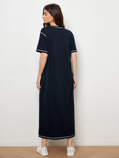 LUNE Stitch Trim Tee Dress