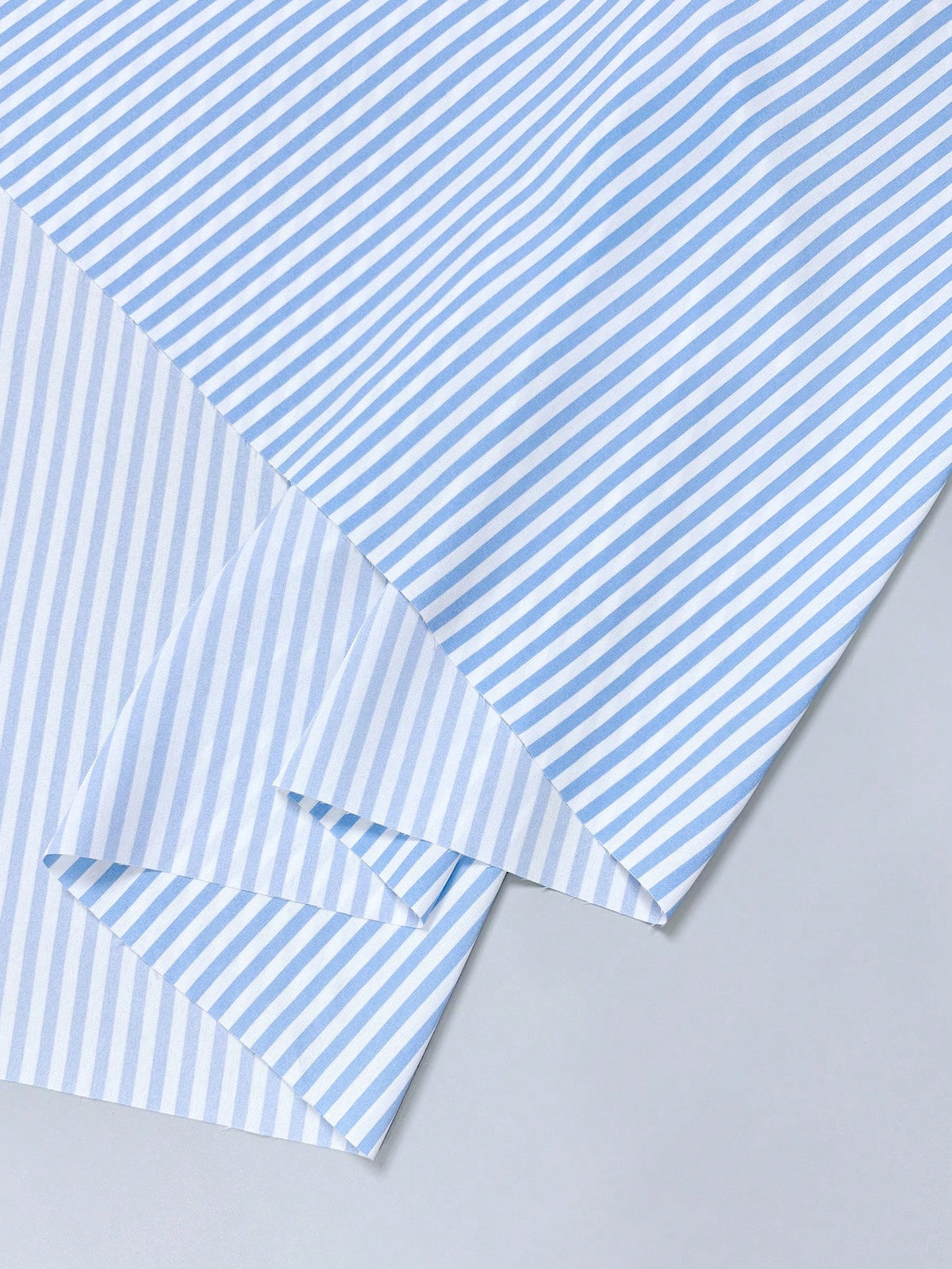 LUNE Striped Batwing Sleeve Button Front Blouse
