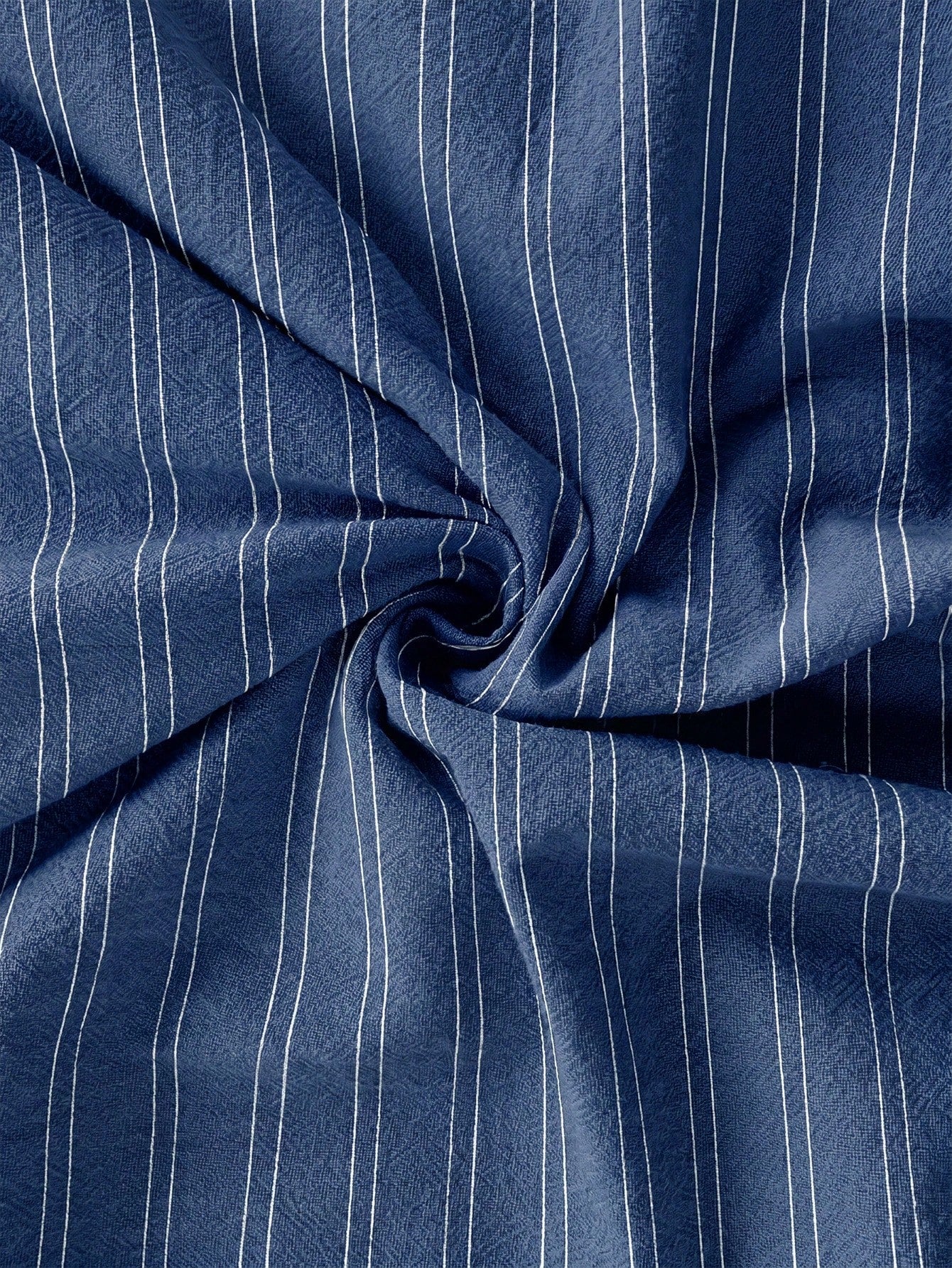 LUNE Women's Blue Striped Print Short Dress