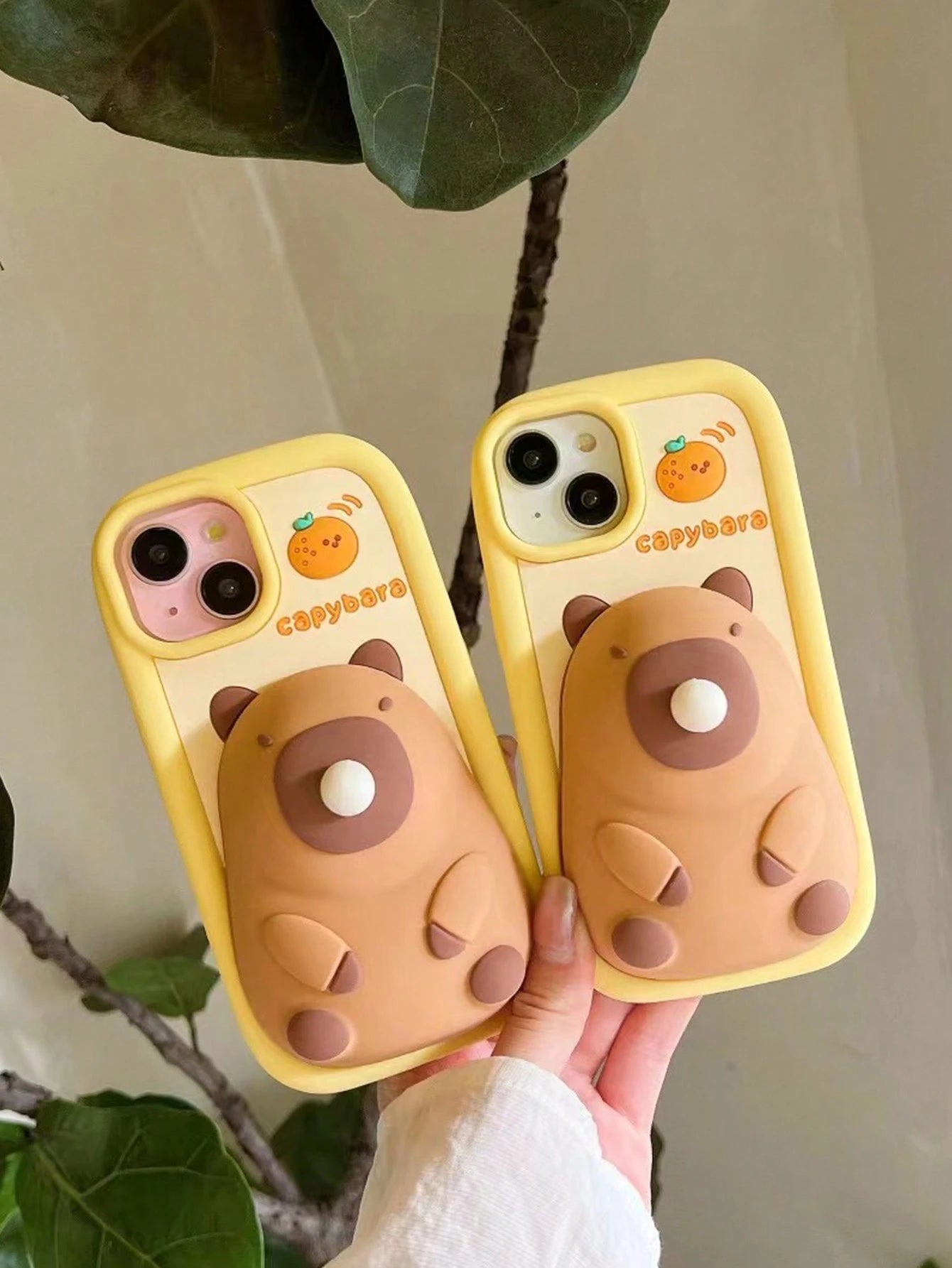 Luxury Cute Capybara Case Silicone Shockproof Cute Capybara Silicone Phone Premium Case With Bubble Toy Stress Relief Protective Cover Compatible With IPhone 11 12 13 14 15 Pro Max 17/17pro/17promax W