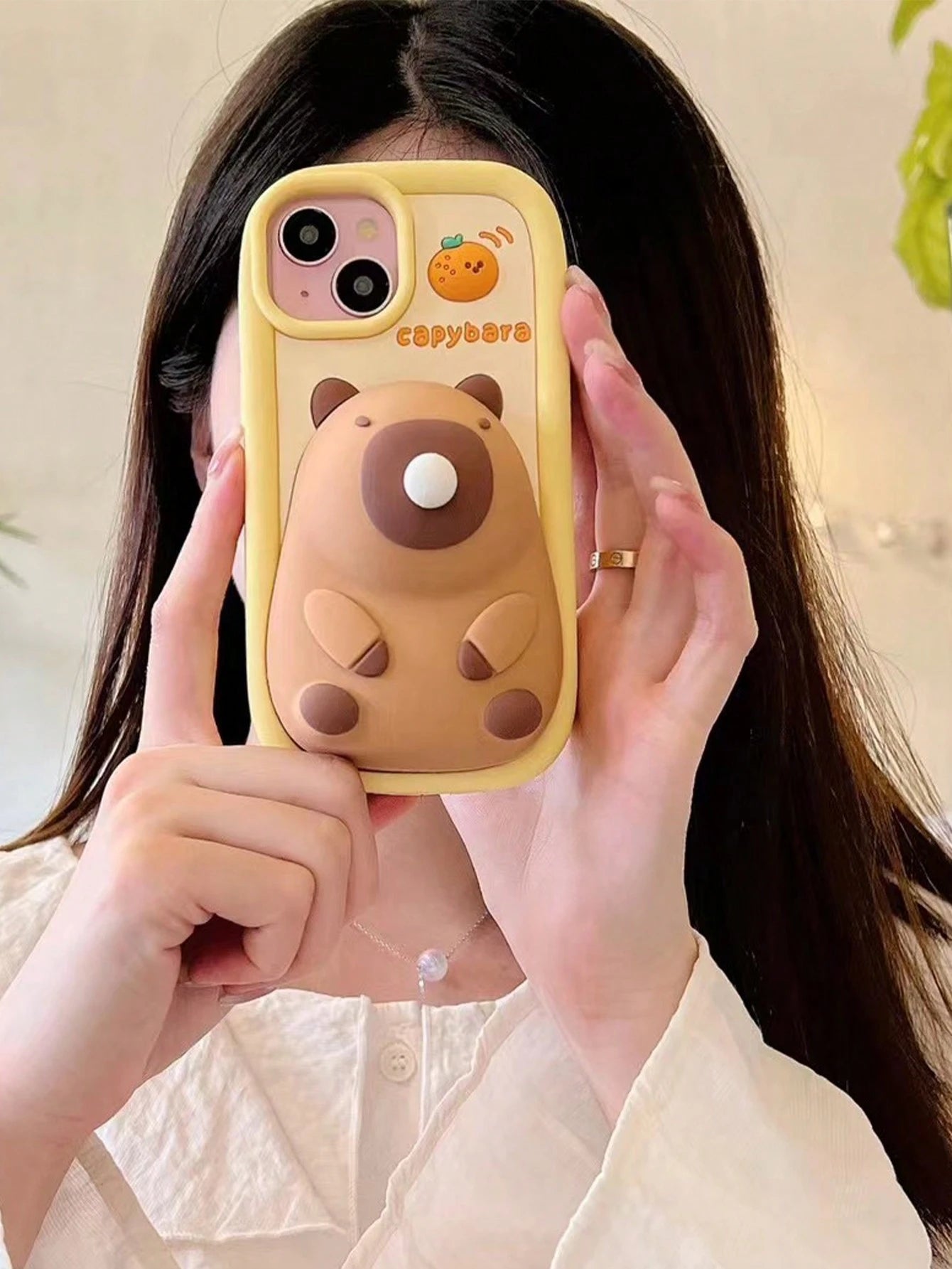 Luxury Cute Capybara Case Silicone Shockproof Cute Capybara Silicone Phone Premium Case With Bubble Toy Stress Relief Protective Cover Compatible With IPhone 11 12 13 14 15 Pro Max 17/17pro/17promax W