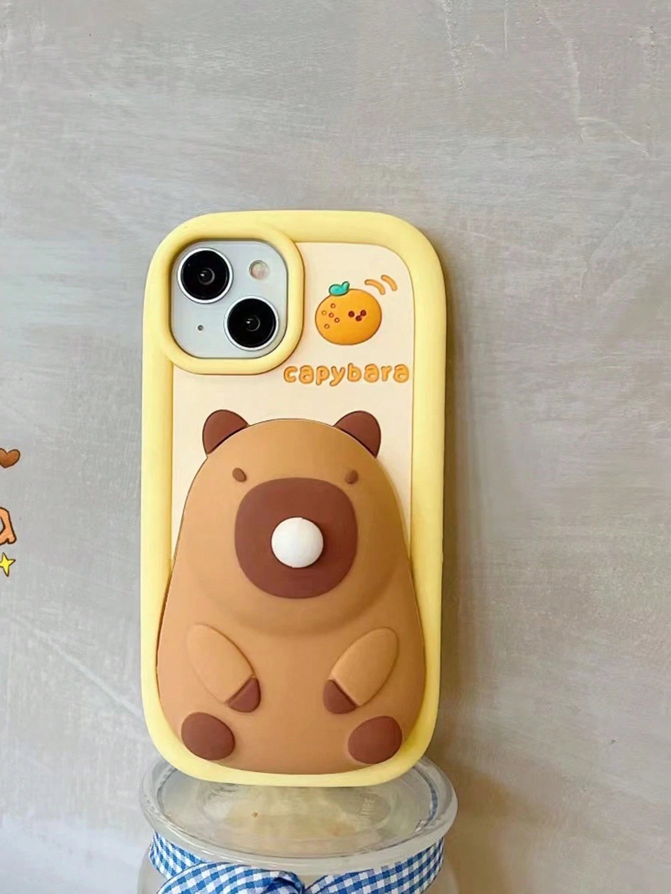 Luxury Cute Capybara Case Silicone Shockproof Cute Capybara Silicone Phone Premium Case With Bubble Toy Stress Relief Protective Cover Compatible With IPhone 11 12 13 14 15 Pro Max 17/17pro/17promax W