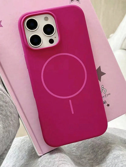 Luxury Shiny Fluorescent Liquid Silicone Magnetic Soft Phone Case Compatible With IPhone 17 Air 16 15 14 13 12 17 Pro Max Plus