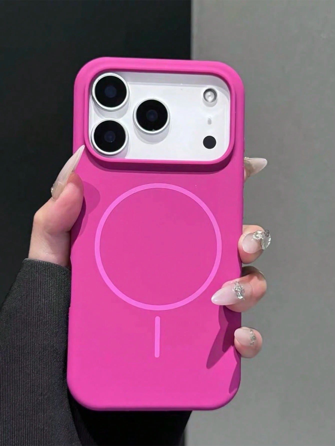 Luxury Shiny Fluorescent Liquid Silicone Magnetic Soft Phone Case Compatible With IPhone 17 Air 16 15 14 13 12 17 Pro Max Plus