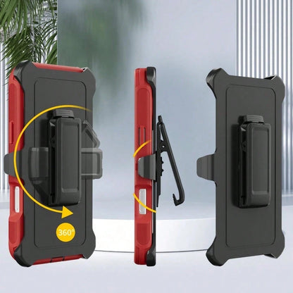 Luxury Textured Grip Armor Case With Magnetic Alignment Rotatable Belt Clip For IPhone 17 16 15 14 Pro Max Fashion Impact Resisting Cover