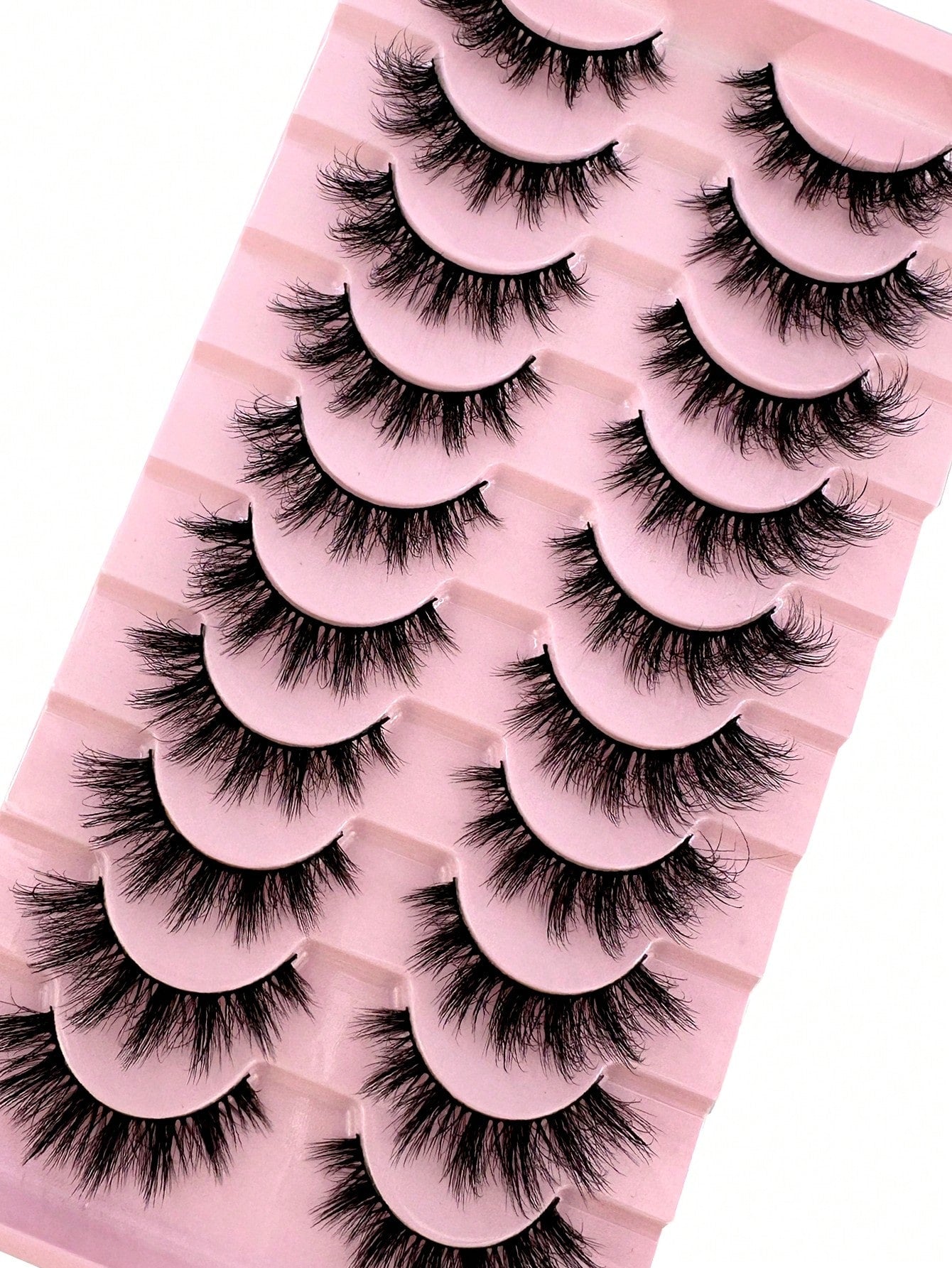 LYBCG 10Pairs Of 3D Fluffy Artificial Mink Eyelashes Slim False Eyelashes Thick False Eyelashes Curling False Eyelashes 3D Natural False Eyelashes Suitable For Holiday Parties False Eyelashes Cat Eye