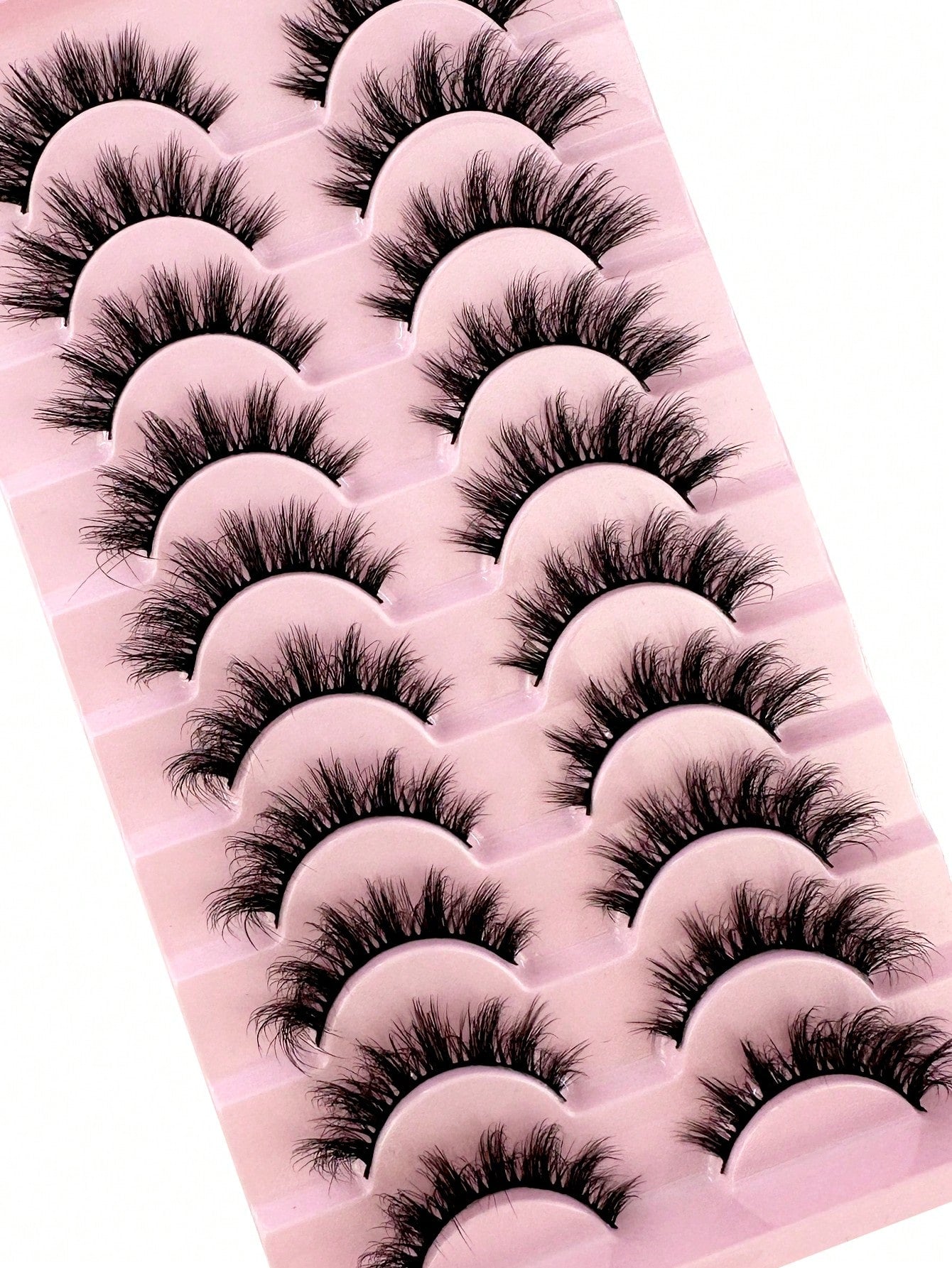 LYBCG 10Pairs Of 3D Fluffy Artificial Mink Eyelashes Slim False Eyelashes Thick False Eyelashes Curling False Eyelashes 3D Natural False Eyelashes Suitable For Holiday Parties False Eyelashes Cat Eye