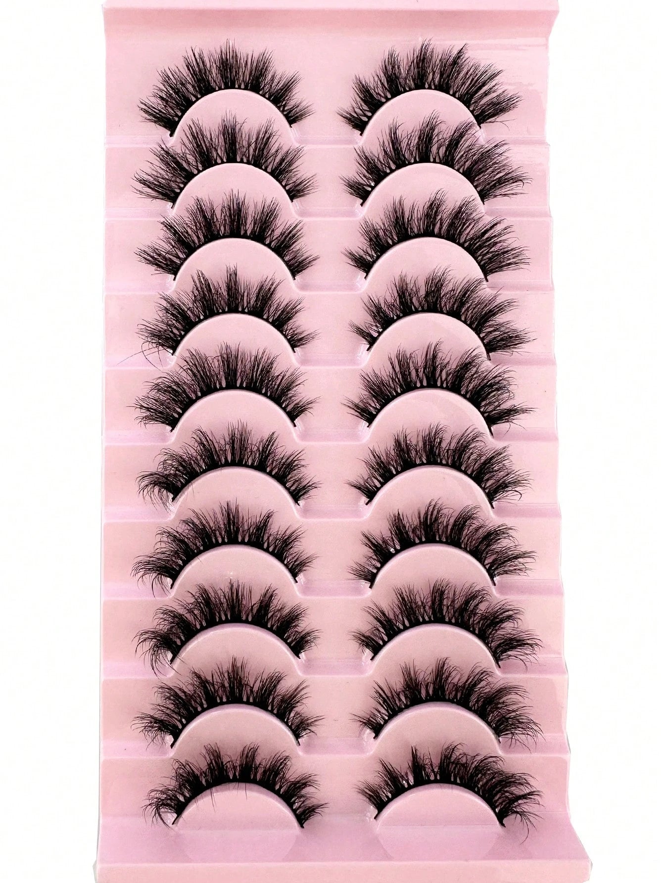 LYBCG 10Pairs Of 3D Fluffy Artificial Mink Eyelashes Slim False Eyelashes Thick False Eyelashes Curling False Eyelashes 3D Natural False Eyelashes Suitable For Holiday Parties False Eyelashes Cat Eye