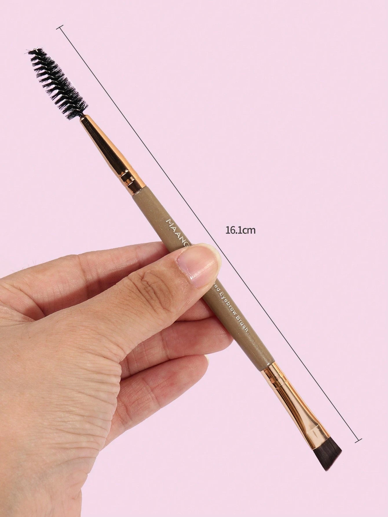 MAANGE 3pcs Professional Dual-Ended Eyebrow Brush Set, Makeup Tools, Soft Fibers, Convenient Carry, Travel Essential, Eyebrow Brush, Eyeshadow Brush, Spiral Brush