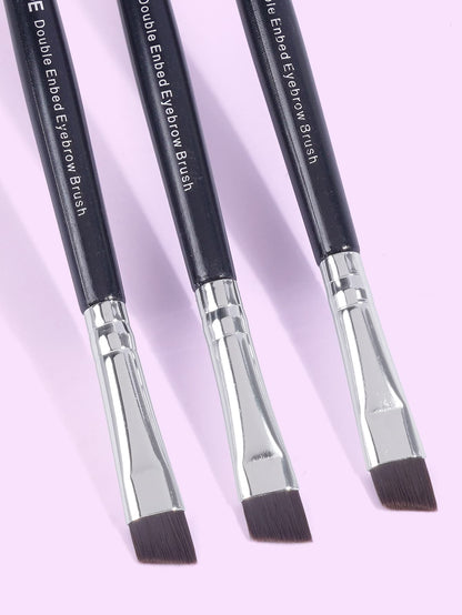 MAANGE 3pcs Professional Dual-Ended Eyebrow Brush Set, Makeup Tools, Soft Fibers, Convenient Carry, Travel Essential, Eyebrow Brush, Eyeshadow Brush, Spiral Brush