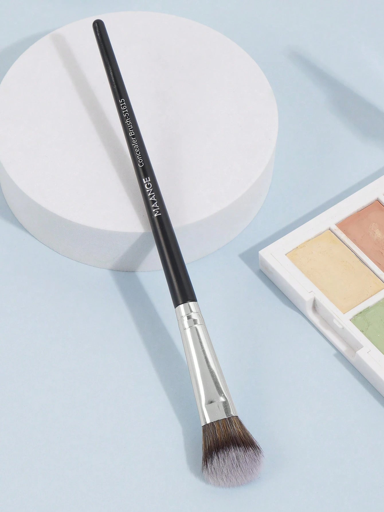 MAANGE 5pcs Finger-Style Makeup Brush Set, Soft Fiber Material, Portable, Includes Concealer Brush, Eyeshadow Brush, Blending Brush, Eyebrow Brush, Travel Essential, Great Gift