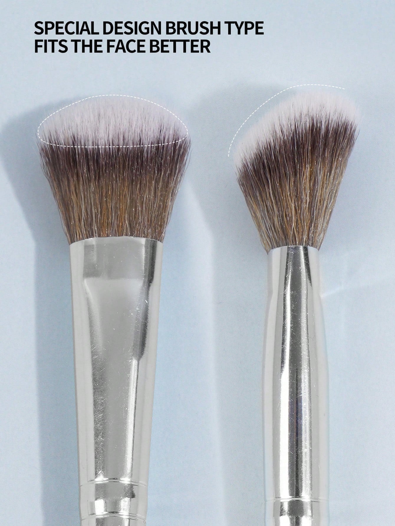 MAANGE 5pcs Finger-Style Makeup Brush Set, Soft Fiber Material, Portable, Includes Concealer Brush, Eyeshadow Brush, Blending Brush, Eyebrow Brush, Travel Essential, Great Gift