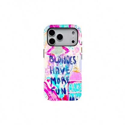 Magnetic Case Blondes Have Fun Pattem,2 In 1 Phone Case With Durable, Shock Absorbing And Styish Design.For IPhone 17Air/16/15/14/13/12/11 Pro Max/Plus/Pro, Simple And Stylish Phone Case,Perfect Holid