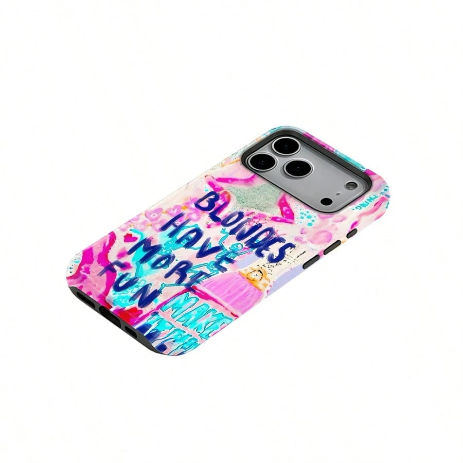 Magnetic Case Blondes Have Fun Pattem,2 In 1 Phone Case With Durable, Shock Absorbing And Styish Design.For IPhone 17Air/16/15/14/13/12/11 Pro Max/Plus/Pro, Simple And Stylish Phone Case,Perfect Holid