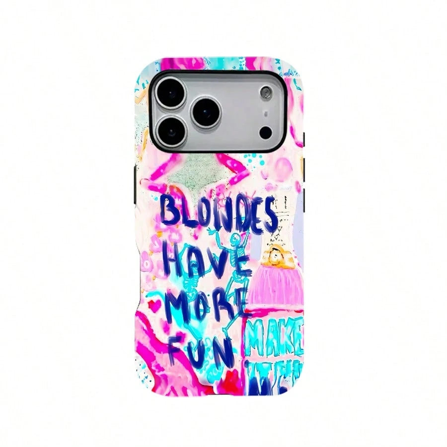 Magnetic Case Blondes Have Fun Pattem,2 In 1 Phone Case With Durable, Shock Absorbing And Styish Design.For IPhone 17Air/16/15/14/13/12/11 Pro Max/Plus/Pro, Simple And Stylish Phone Case,Perfect Holid