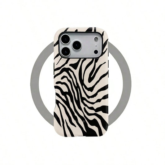 Magnetic Case Classic Zebra Pattern Phone Case2 In 1 Phone Case With Durable, Shock Absorbing And Styish Design.For IPhone 17Air/16/15/14/13/12/11 Pro Max/Plus/Pro, Simple And Stylish Phone Case,Cellp