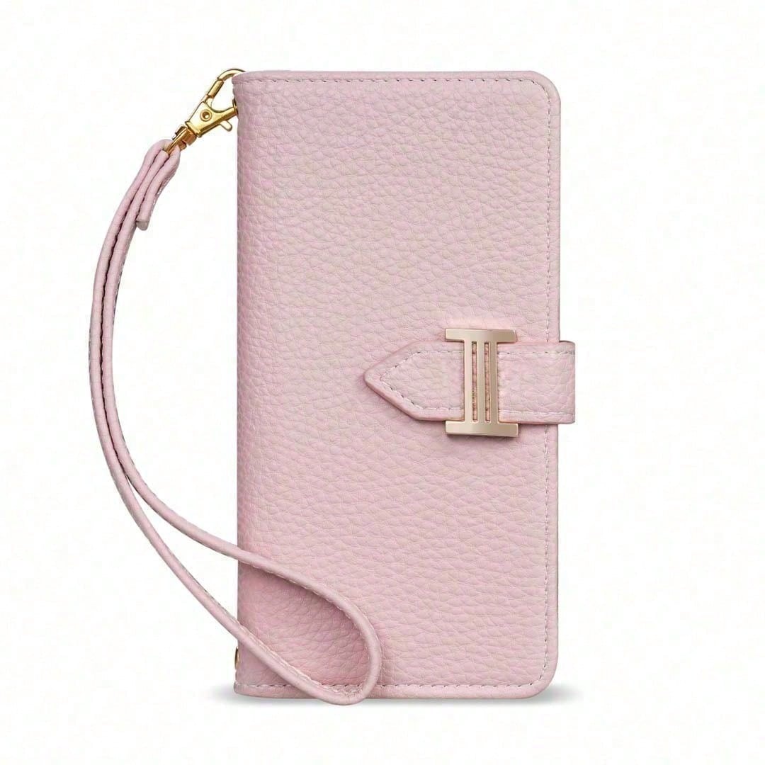 Magnetic Flip Wallet Phone Case For IPhone 17-14 Pro Max – Premium Leather Card Slot Holder Short Strap Protective Cover