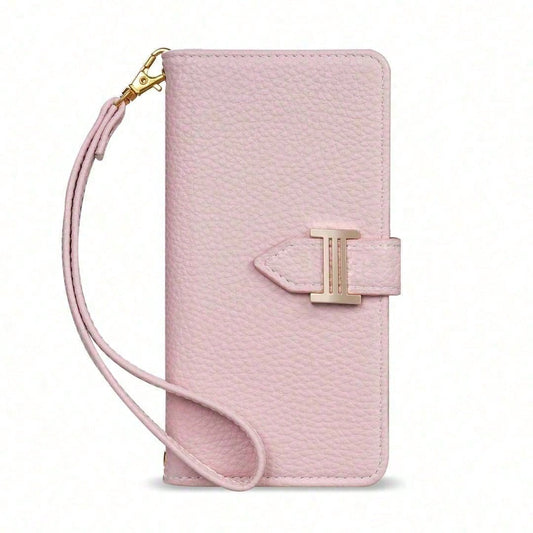 Magnetic Flip Wallet Phone Case For IPhone 17-14 Pro Max – Premium Leather Card Slot Holder Short Strap Protective Cover
