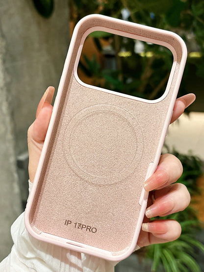 Magnetic Minimalist Liquid Silicone Wireless Charging Protective Case 1pc Compatible With 17 Air 16 14 13 12 15 Pro Max Plus With Velvet Camera Protection Spring Birthday Gift Professional Office, Sho