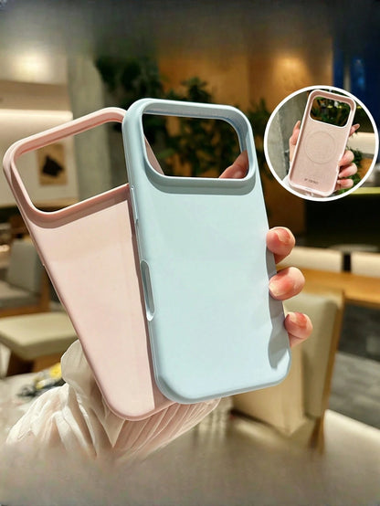 Magnetic Minimalist Liquid Silicone Wireless Charging Protective Case 1pc Compatible With 17 Air 16 14 13 12 15 Pro Max Plus With Velvet Camera Protection Spring Birthday Gift Professional Office, Sho