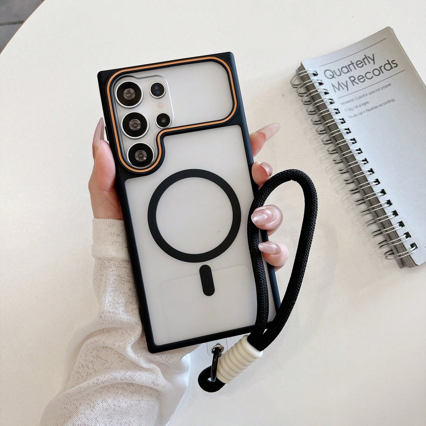 Magnetic Transparent Phone Case With Lanyard For Galaxy S23 Ultra, S24, S24 FE, S24 Ultra, S25, S25 Ultra, S26, S26 Plus, S26 Ultra, 11, 12, 13, 14, 15 Pro Max, 16, 16 Pro, 17, 17 Pro Max, 18, 18 Pro