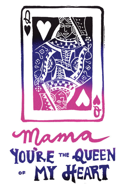 Mama You're The Queen Of My Heart Greeting Card 6-Pack Inspired By Music