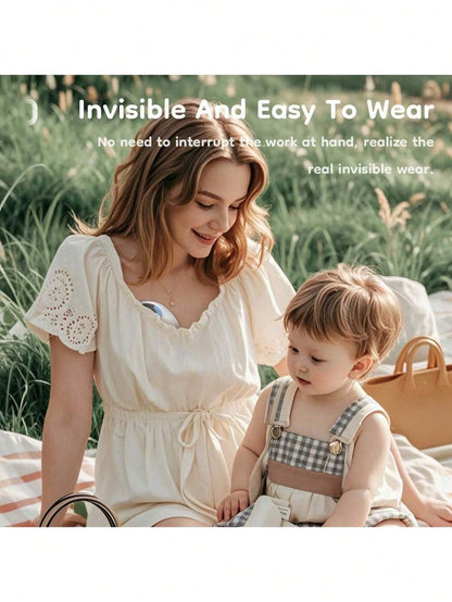 MAMIJOY 2pcs 210ml Wearable Electric Breast Pump, 4 Modes, Variable Frequency, 36 Settings Per Mode, Low Noise Anti-Leakage Design, Comes With 10pcs Milk Storage Bags