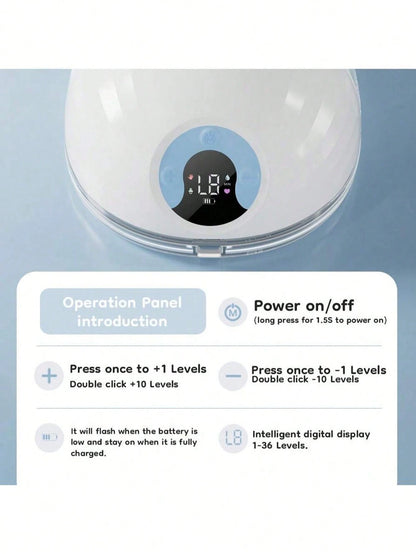 MAMIJOY 2pcs 210ml Wearable Electric Breast Pump, 4 Modes, Variable Frequency, 36 Settings Per Mode, Low Noise Anti-Leakage Design, Comes With 10pcs Milk Storage Bags