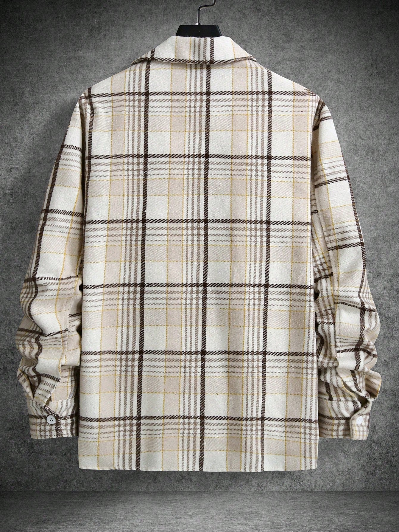 Manfinity Homme Men's Long Sleeve Spring Autumn Casual Plaid Fashion Urban Shacket