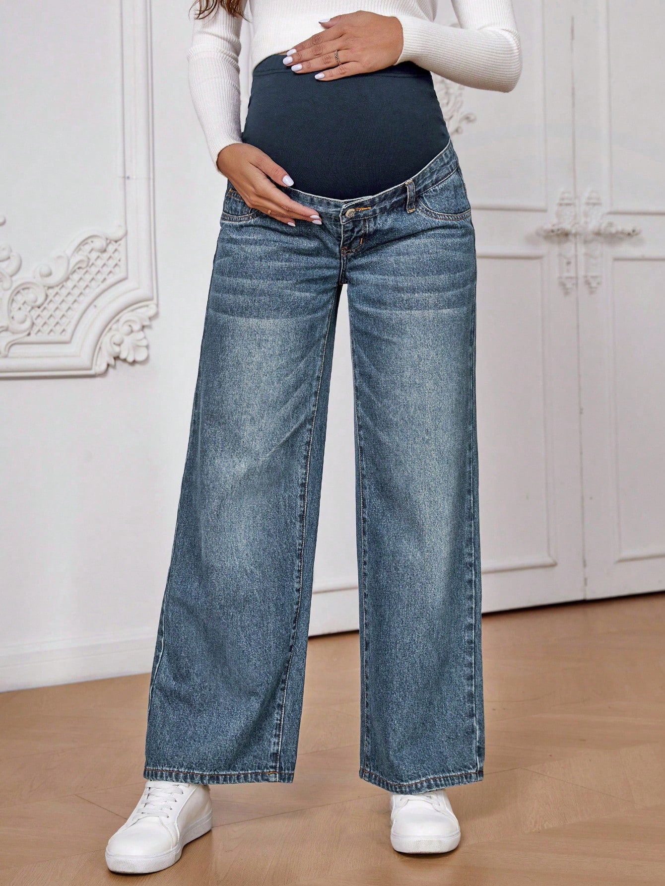 Maternity Wide Leg Jeans