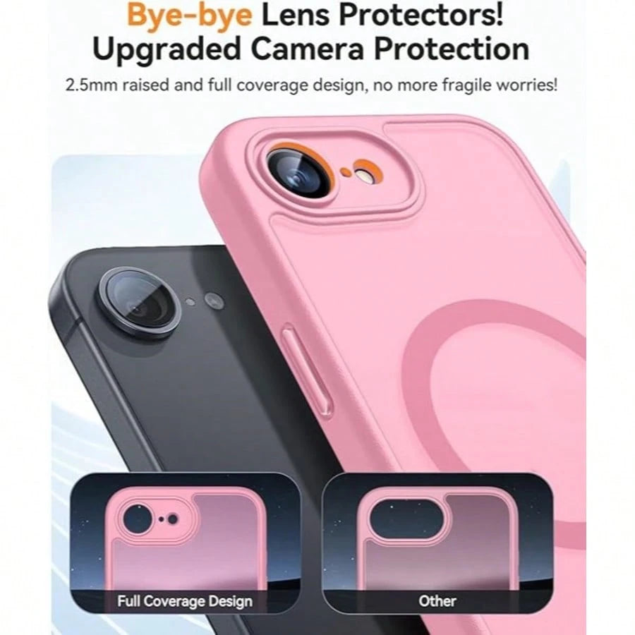 Matte Translucent Magnetic Phone Case Compatible With IPhone 17E 16E 17 Air 16 15 14 13 12 11 Plus Pro Max Camera Protection Shockproof Shell