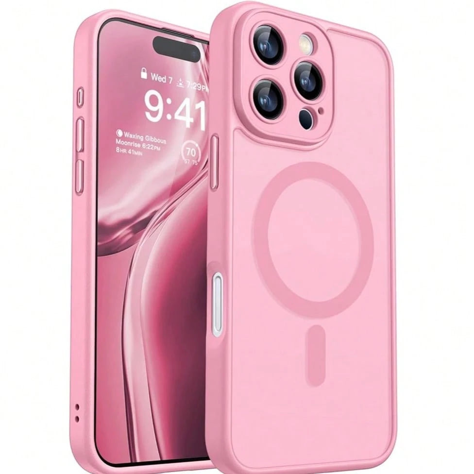 Matte Translucent Magnetic Phone Case Compatible With IPhone 17E 16E 17 Air 16 15 14 13 12 11 Plus Pro Max Camera Protection Shockproof Shell
