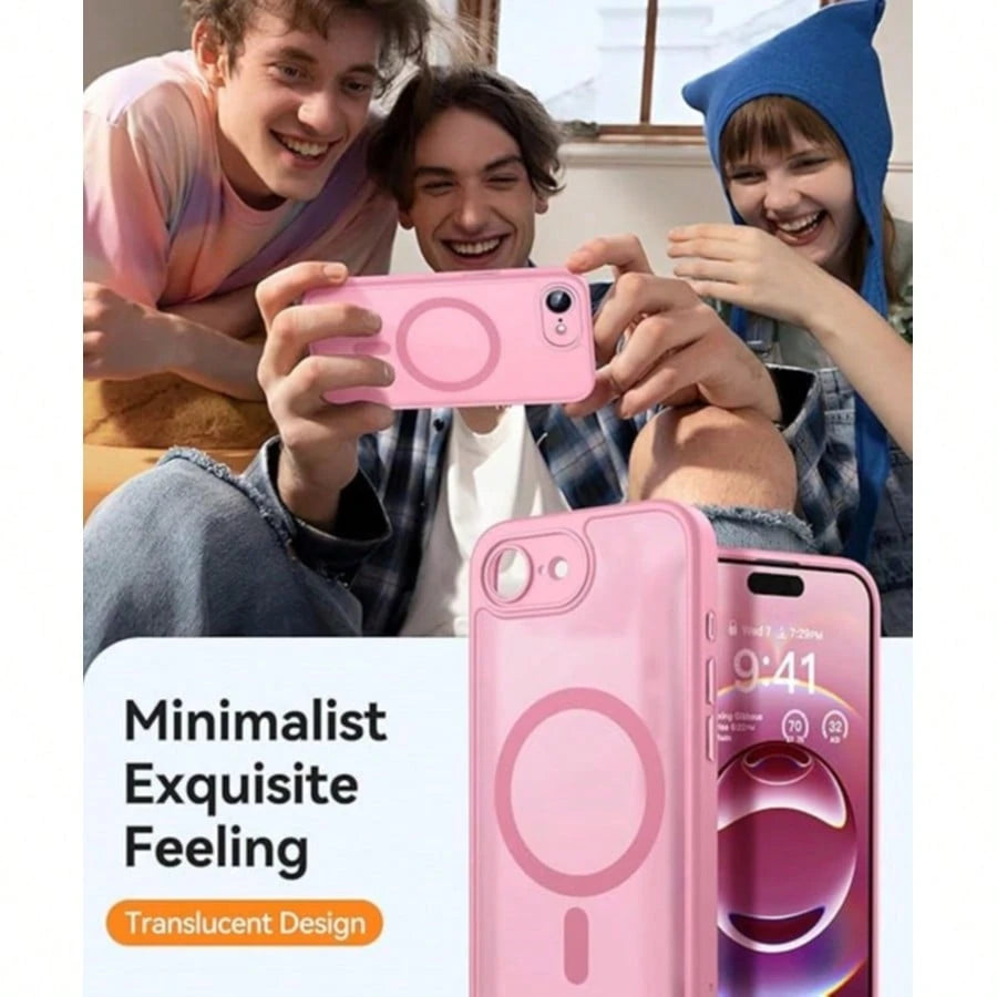 Matte Translucent Magnetic Phone Case Compatible With IPhone 17E 16E 17 Air 16 15 14 13 12 11 Plus Pro Max Camera Protection Shockproof Shell