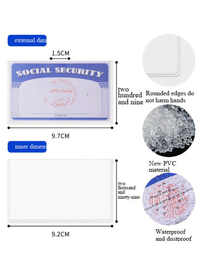 Medicare Card Holder Protector Sleeves, Clear PVC Waterproof Medical/Credit Card, Business/Social Security Card Protector- Clear Vinyl Plastic Covers For Insurance & Social Security Metro & License O