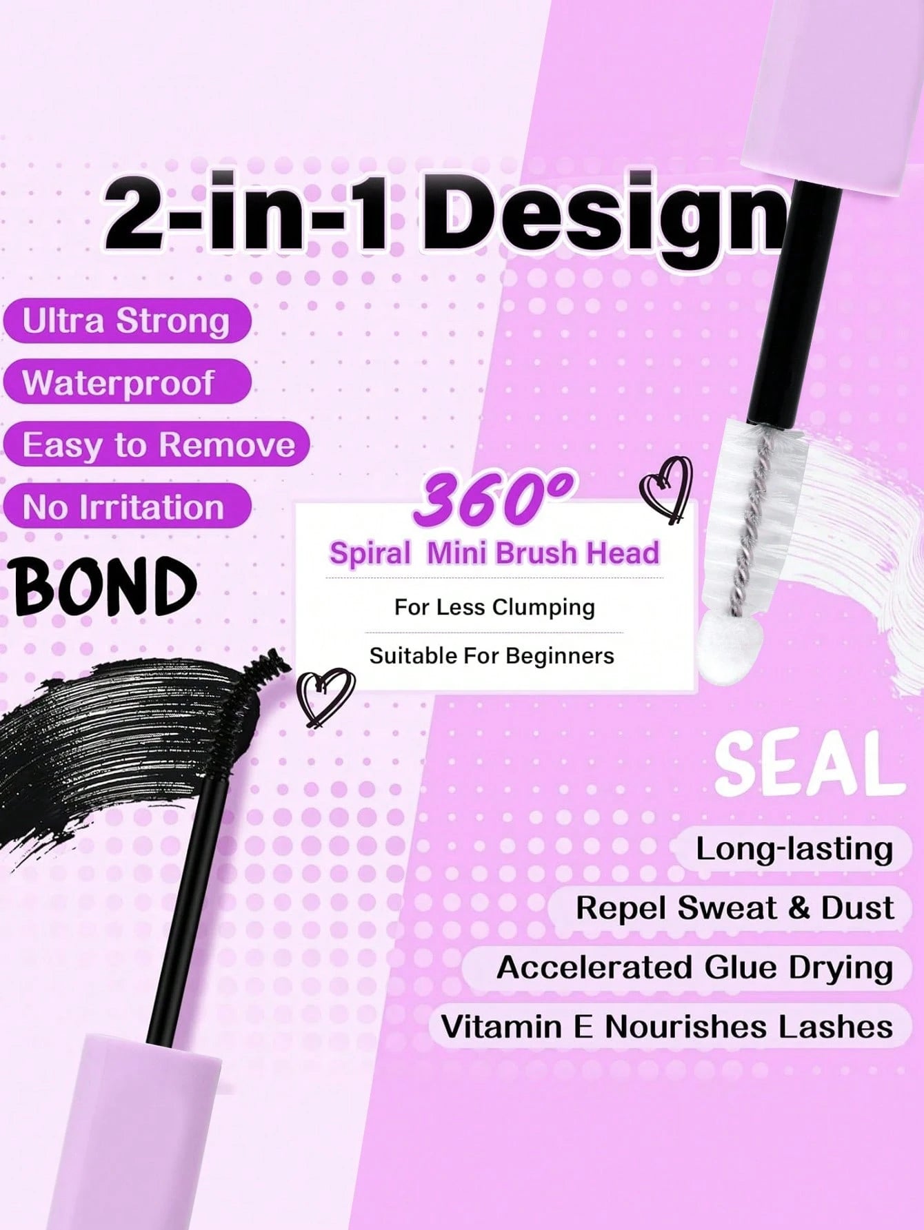 MEM 540pcs D-Curl Reusable Cluster False Eyelashes, Lightweight Segmented 3D Dense Lashes, Complete Starter Kit With Full Tools And Tutorial, Suitable For Daily Work, Party And Wedding DIY Makeup