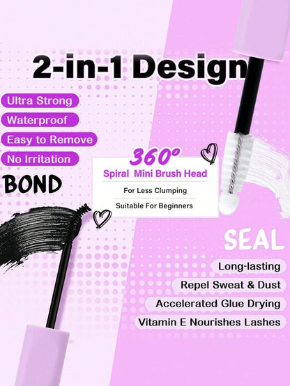 MEM 540pcs D-Curl Reusable Cluster False Eyelashes, Lightweight Segmented 3D Dense Lashes, Complete Starter Kit With Full Tools And Tutorial, Suitable For Daily Work, Party And Wedding DIY Makeup