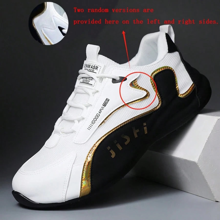Men's Breathable Mesh Sports Casual Shoes, Soft Sole, Wear-Resistant Running Sneakers