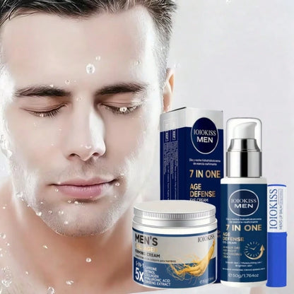 Men's Facial Care Set, Including Eye Cream, Lip Balm, And Face Cream, For Firming Skin, Daily Skincare, Essential Men's Grooming Products, Long-Lasting Hydration, The Perfect Gift For Men, And A Must