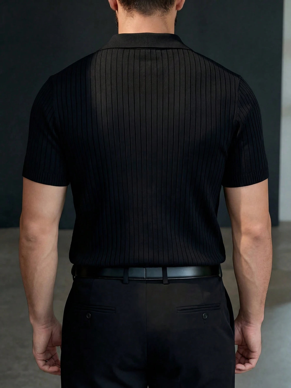 Men's Loose Fit Thin Premium Knit Striped V-Neck Short Sleeve, Cool And Comfortable Summer Fashion Casual Essential
